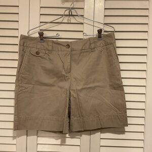 Lands' End Women's Flat Front Khaki Shorts